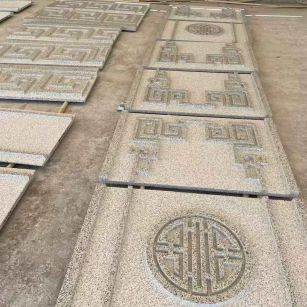 汉中 白麻花岗岩外墙立面雕刻板