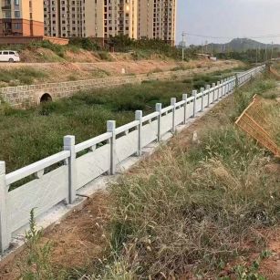 汉中 白麻河道栏杆效果展示图