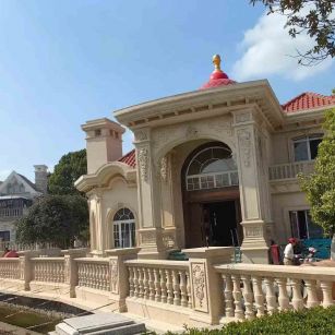 汉中 黄金麻花岗岩欧式别墅