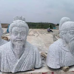 汉中 白麻花岗岩石材人物立体雕刻