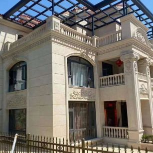 汉中 黄金麻花岗岩荔枝面别墅外墙干挂