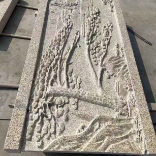 汉中 黄金麻雕刻板浮雕迎客松