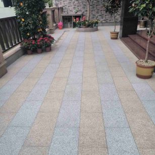 汉中 黄金麻白麻荔枝面庭院铺装展示