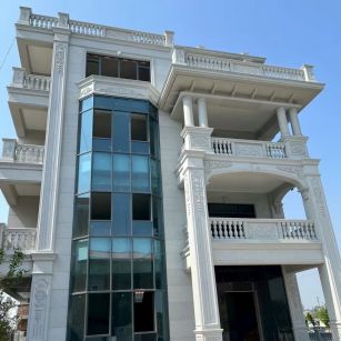 汉中 白麻花岗岩别墅外墙干挂效果展示