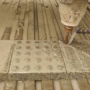 汉中 芝麻白花岗岩石材盲人石、盲道石、盲点石