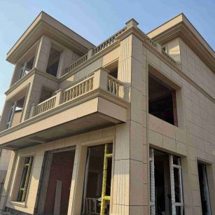 汉中 黄金麻花岗岩石材荔枝面外墙干挂效果展示