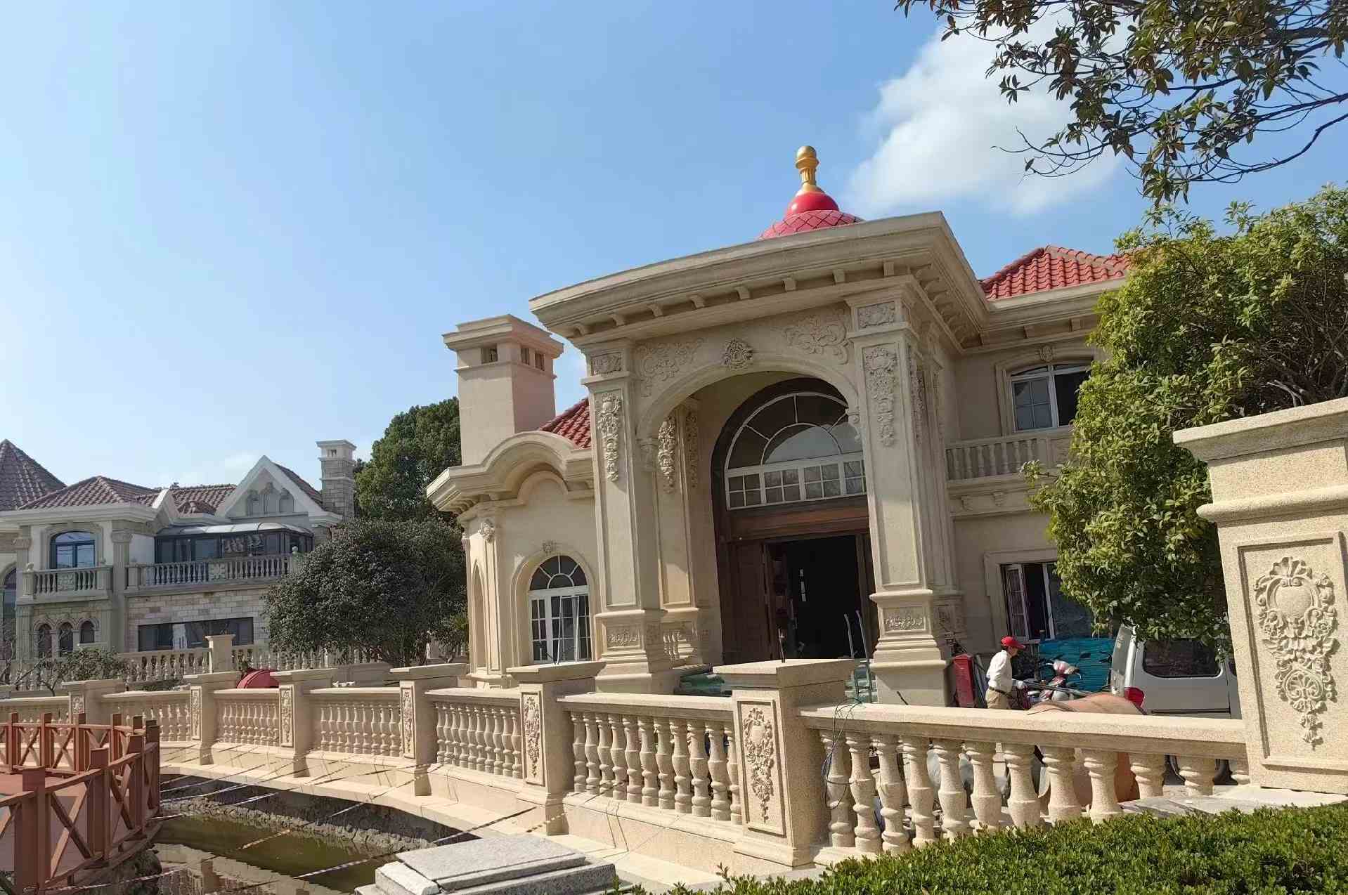 汉中 黄金麻花岗岩欧式别墅