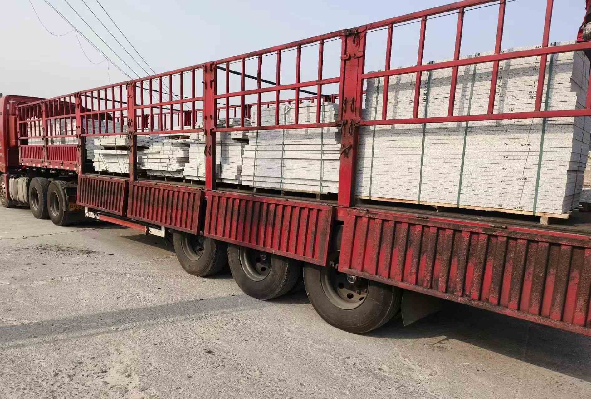 汉中 白麻荔枝面外墙干挂，工厂装车日常