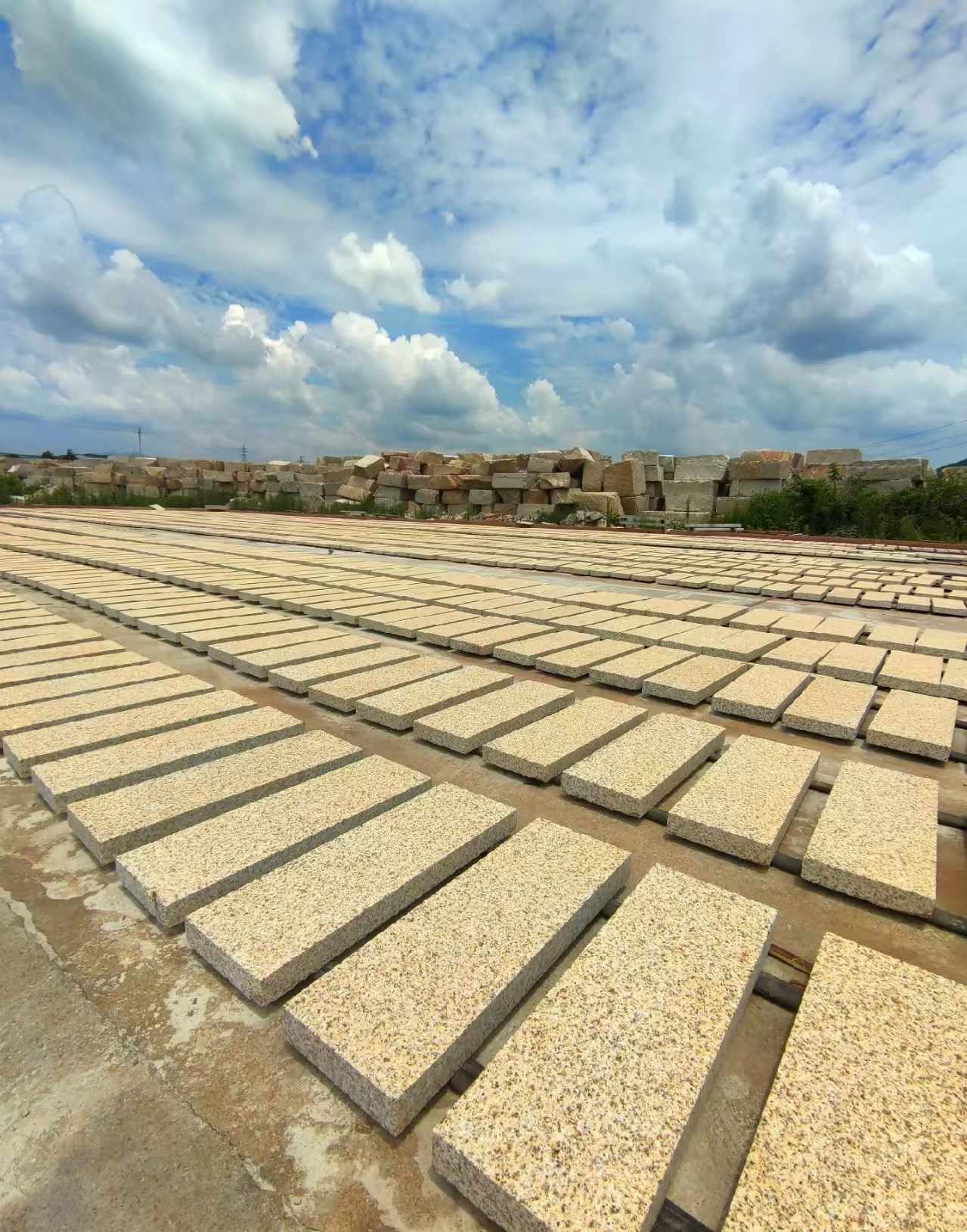 汉中 黄金麻荔枝面花岗岩石材地铺石防护中