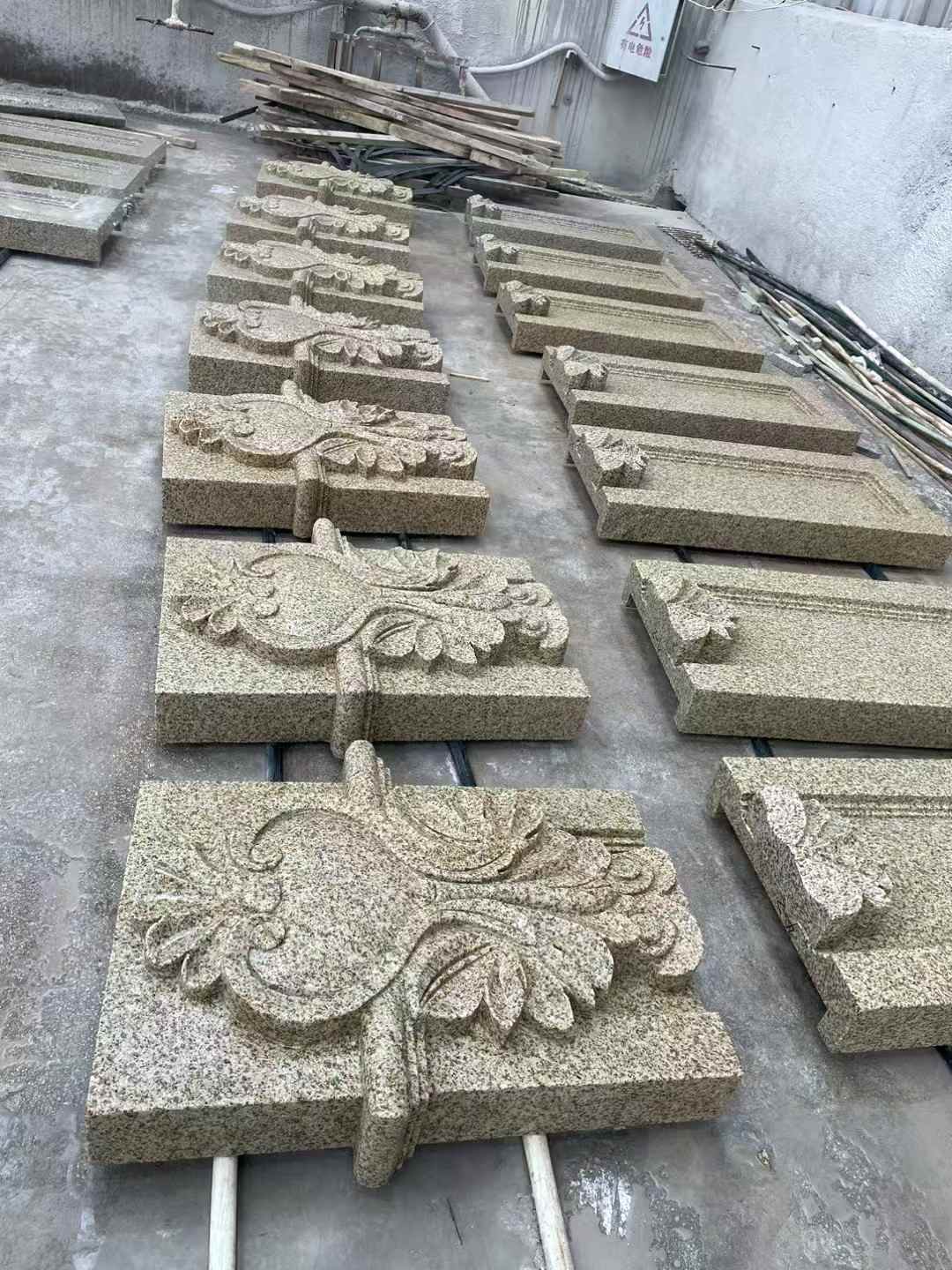 汉中 黄金麻花岗岩别墅外墙雕刻板