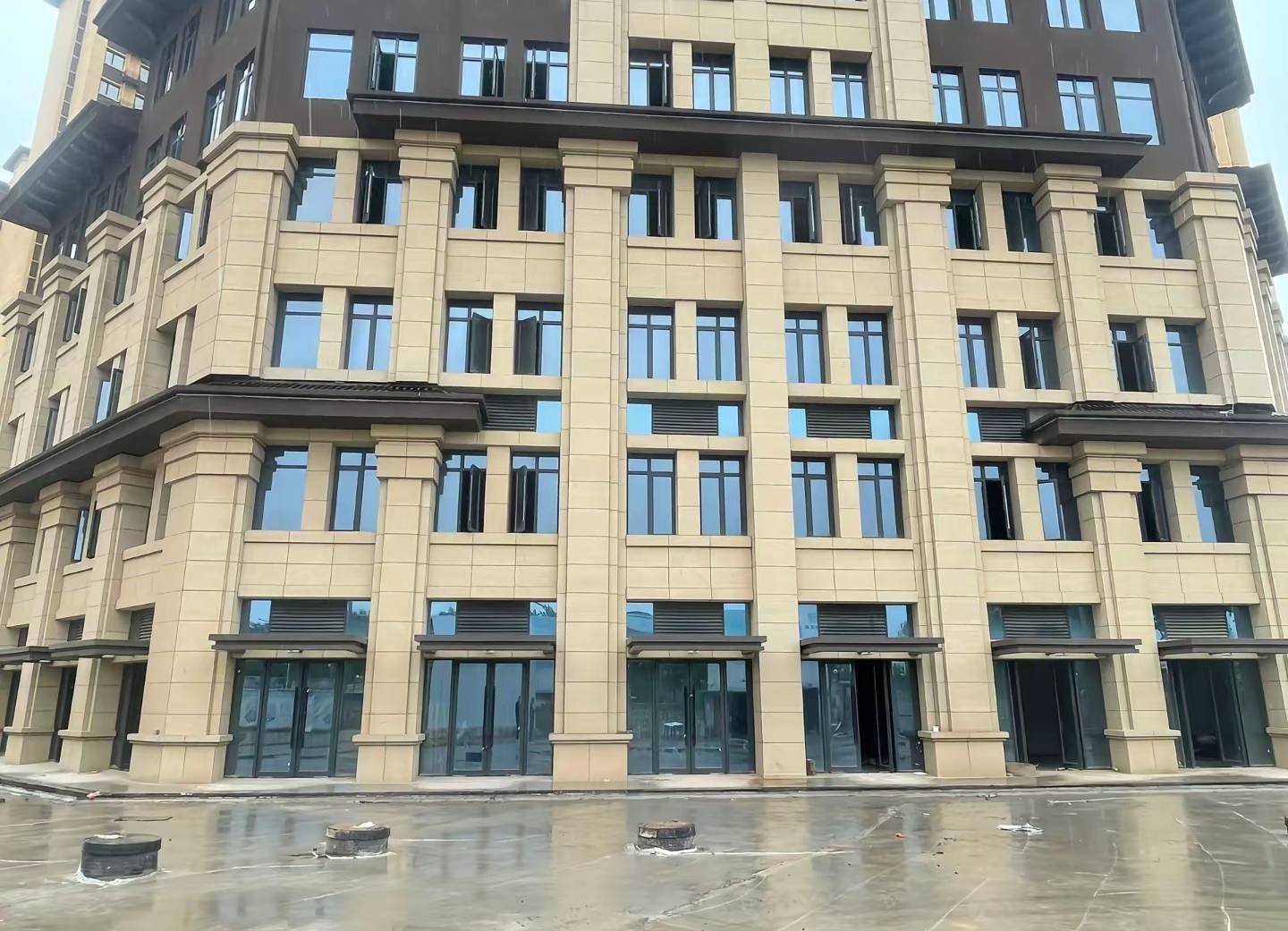 汉中 黄金麻花岗岩荔枝面小区外墙干挂