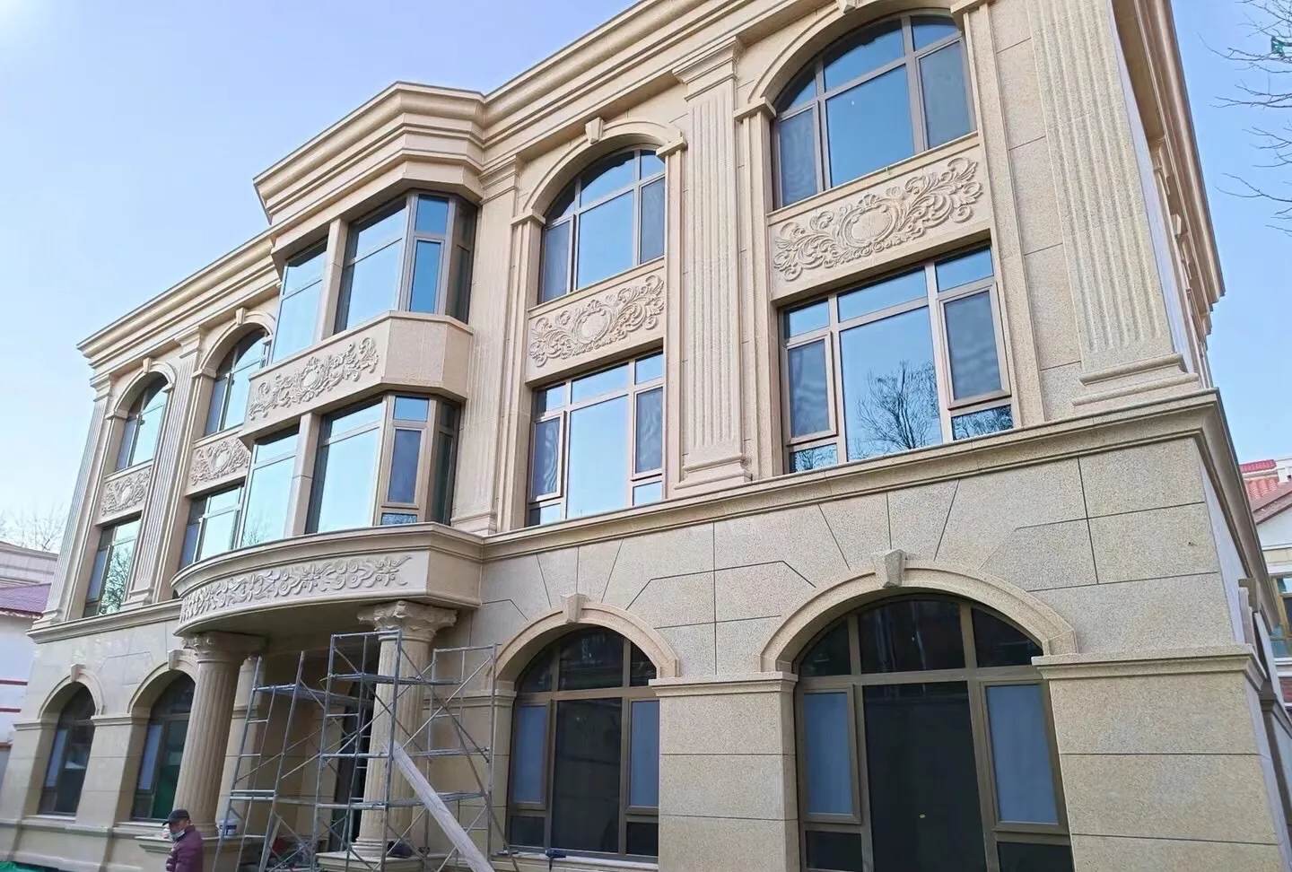 汉中 黄金麻花岗岩别墅外墙干挂