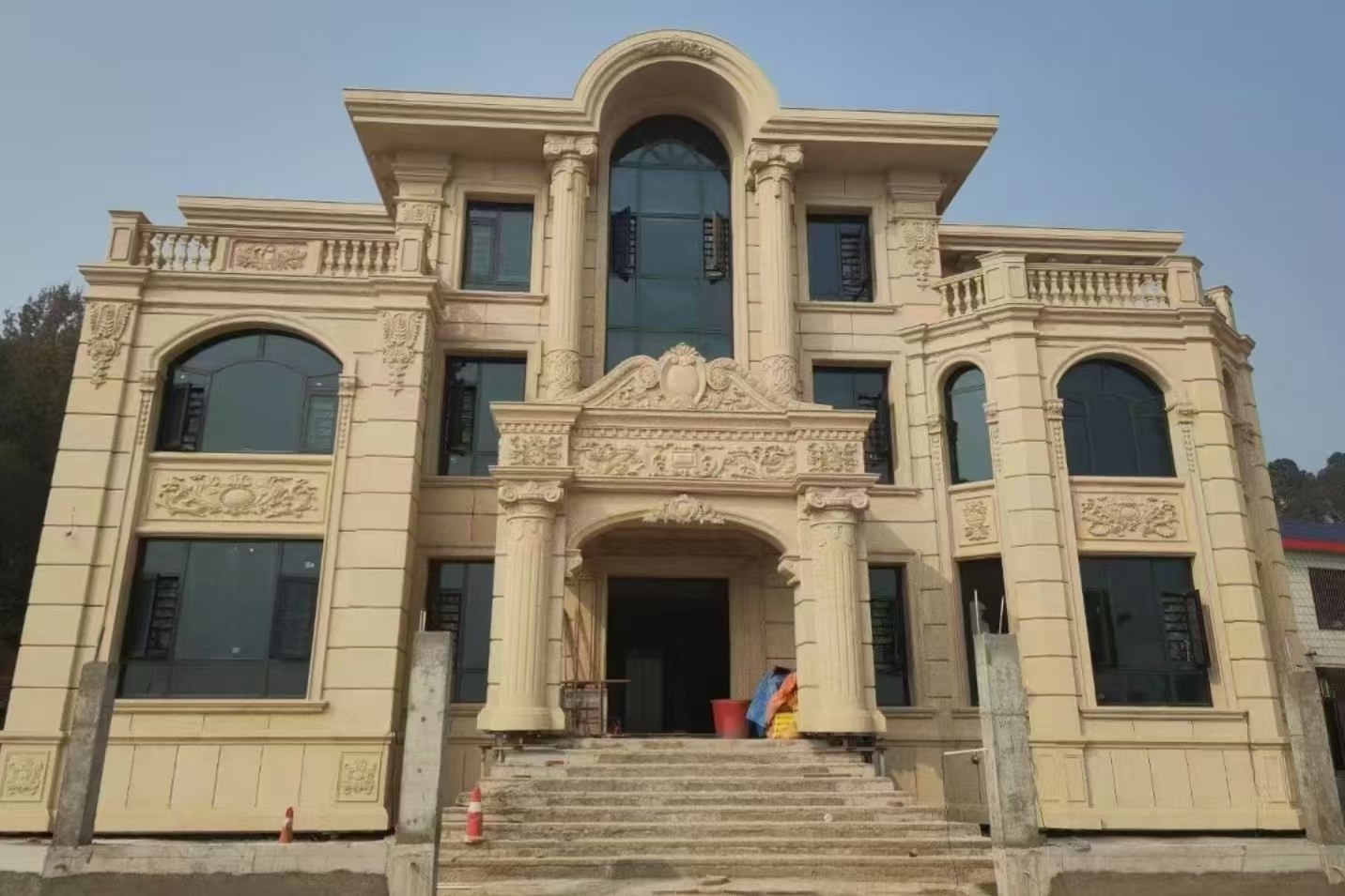 汉中 黄金麻花岗岩别墅外墙干挂