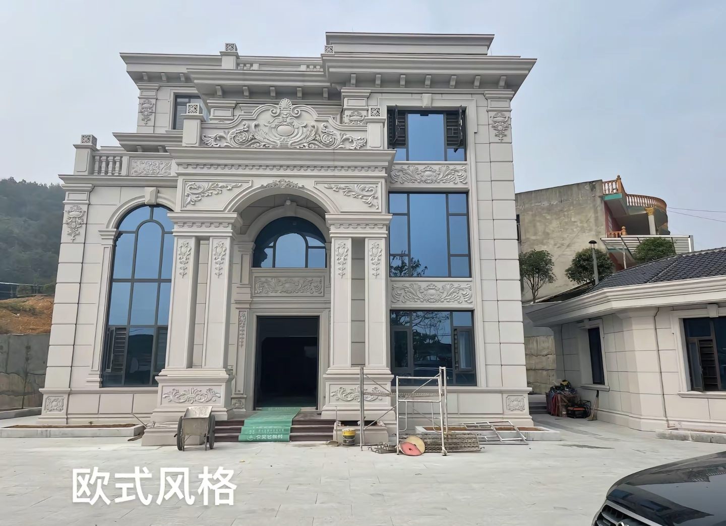 汉中 白麻花岗岩别墅外墙干挂